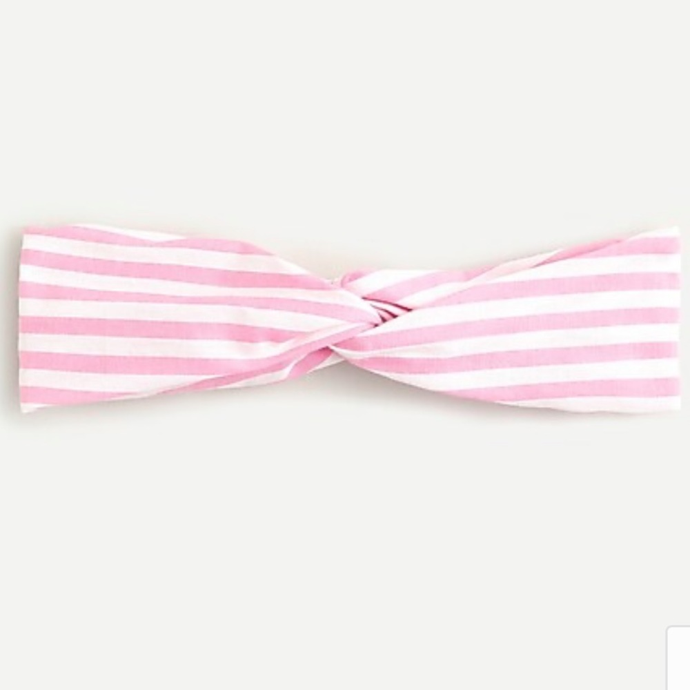 J.Crew Twist headband in classic pattern. Color: PINK/ IVORY. Size: ONE SIZE.